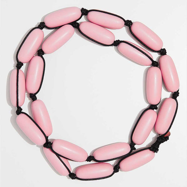 Evie Marques Original necklace Blush on black cord
