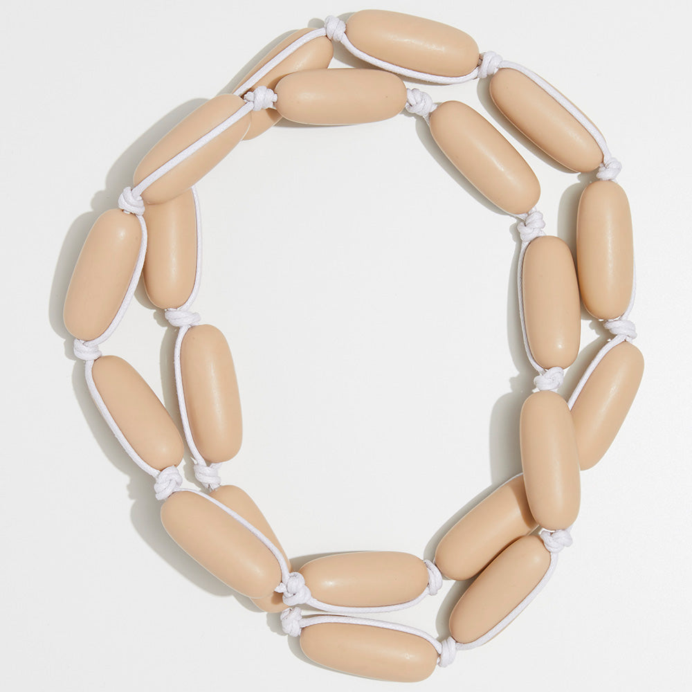 Evie Marques Original necklace Caramel on white cord