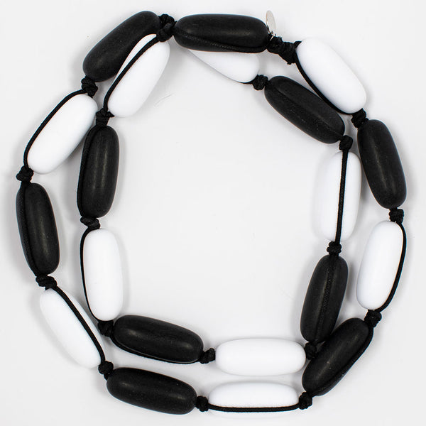 Evie Marques Original necklace Checker Board on black cord