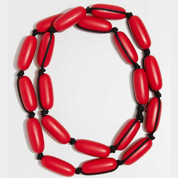 Evie Marques Original necklace Cherry Pie on black cord