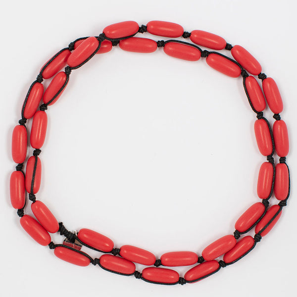Evie Marques Mini necklace Cherry Pie on black cord
