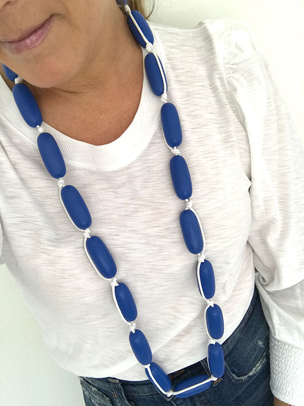 Evie Marques Endless Summer necklace Big Sky on white cord
