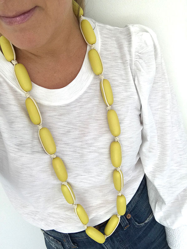 Evie Marques Original necklace Bowie on white cord