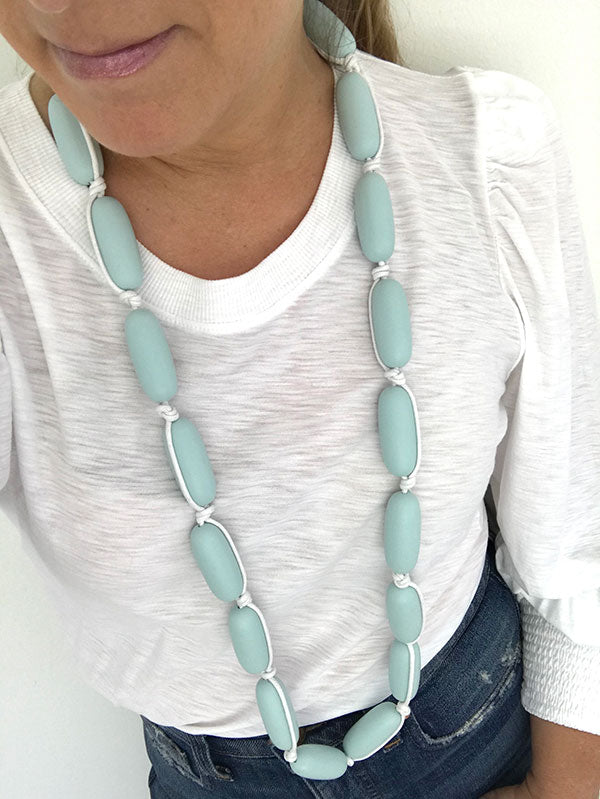 Evie Marques Endless Summer necklace Cloud on white cord