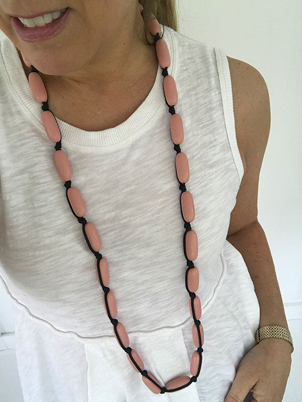 Evie Marques Midi necklace Sunset on black cord
