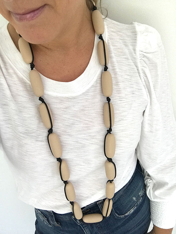 Evie Marques Original necklace Caramel on black cord