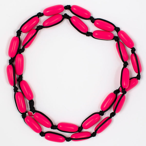 Evie Marques Midi necklace Party on black cord