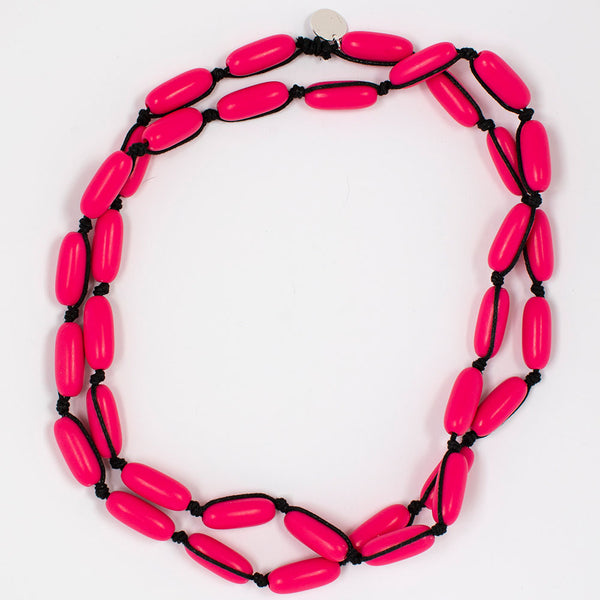 Evie Marques Mini necklace Party on black cord