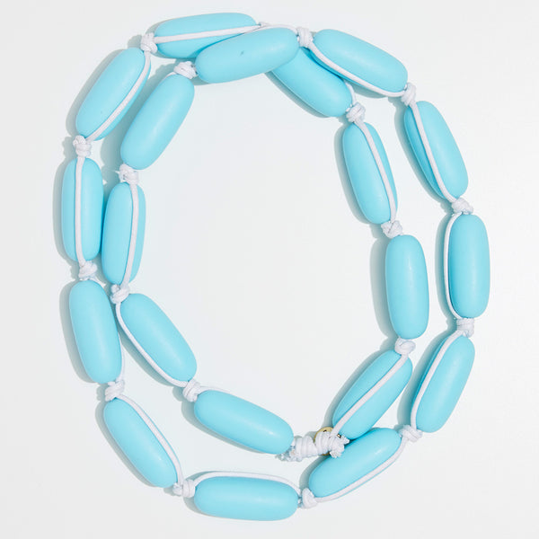 Evie Marques Endless Summer necklace Pool on white cord