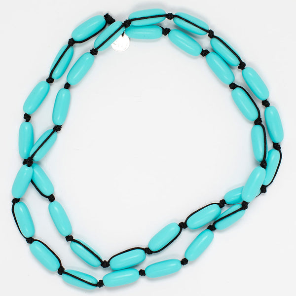 Evie Marques Mini necklace Pool on black cord