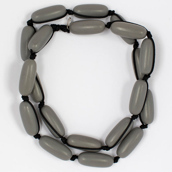 Evie Marques Original necklace Stone on black cord