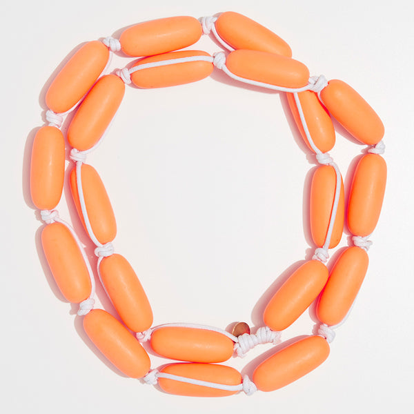 Evie Marques Endless Summer necklace Tangy on white cord