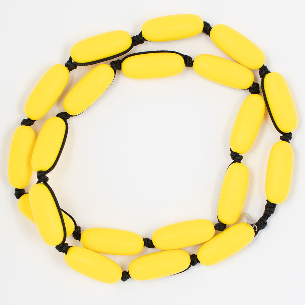 Evie Marques Original necklace Canary on black cord