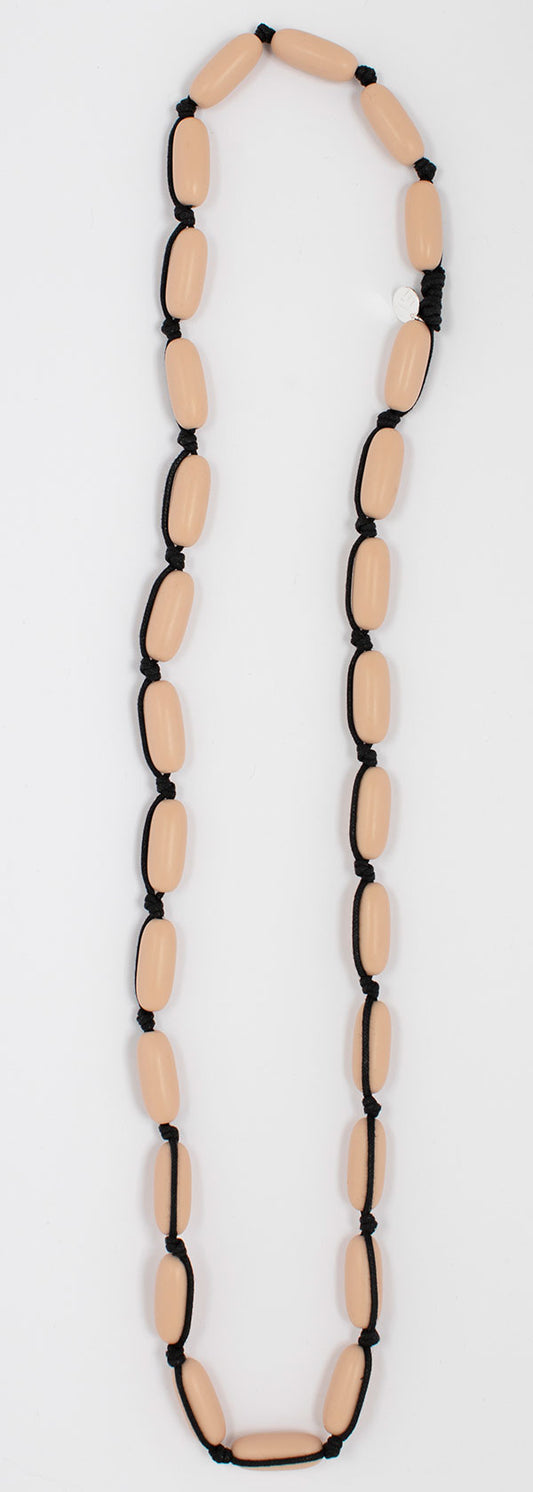 Evie Marques Midi necklace Caramel on black cord
