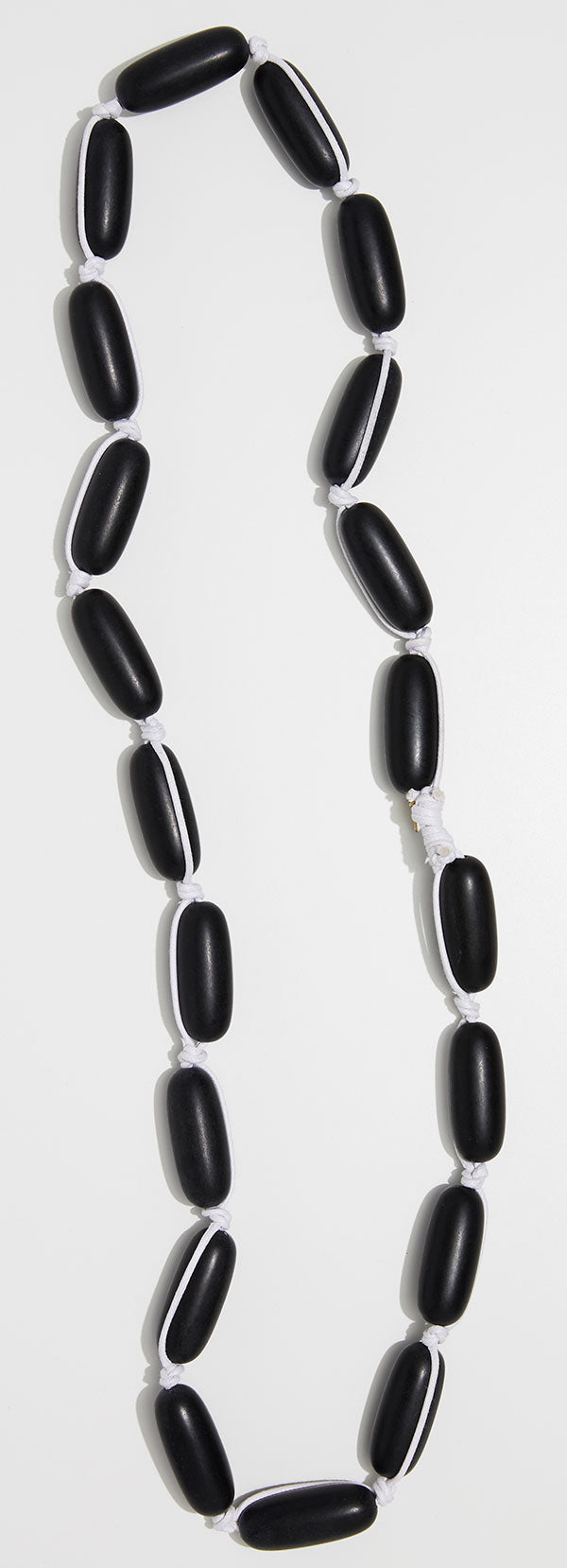 Evie Marques Endless Summer necklace Coal on white cord
