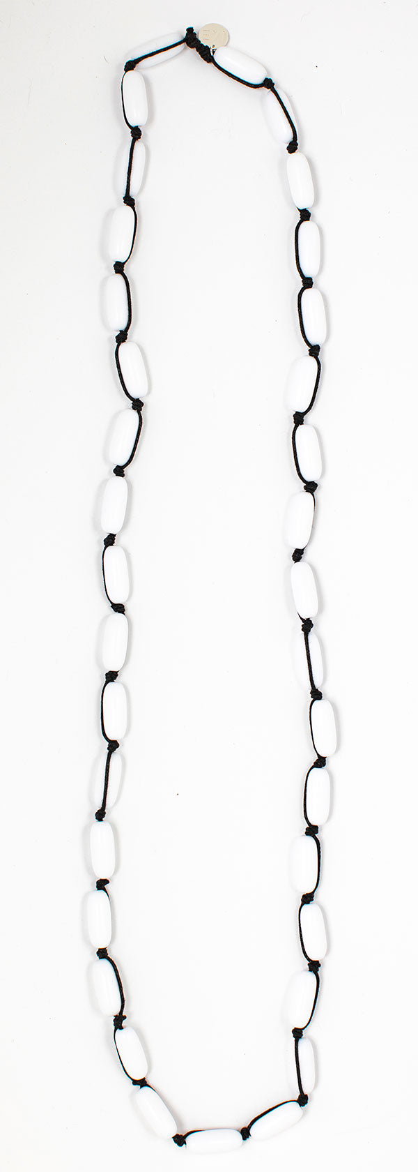 Evie Marques Mini necklace Marshmallow on black cord