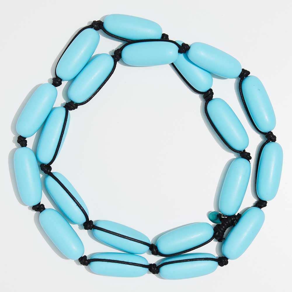 Evie Marques Original necklace Pool on black cord